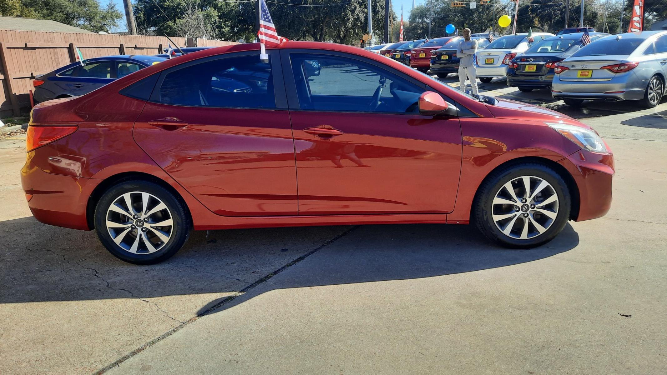 2017 Hyundai Accent (KMHCT4AE9HU) , located at 16710 Clay Rd., Houston, TX, 77084, (281) 859-7900, 29.834864, -95.656166 - Photo #1